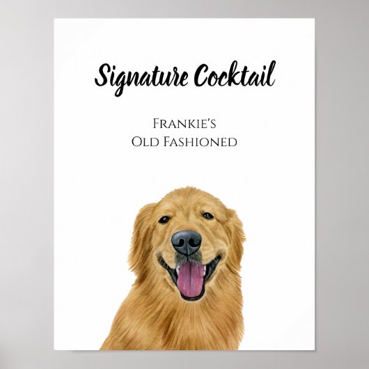 Dog Signature Drink Sign Poster (Voorkant)