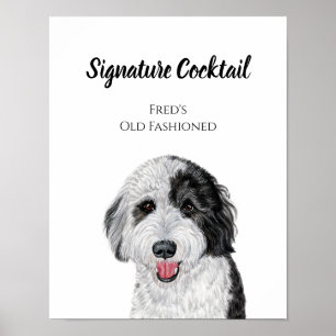 Dog Signature Drink Sign Poster