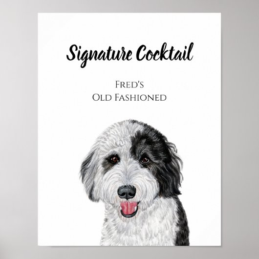 Dog Signature Drink Sign Poster (Voorkant)