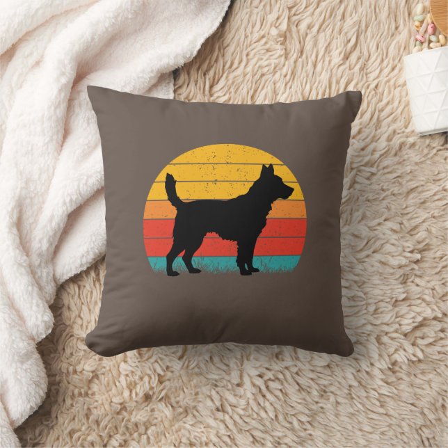 Dog Silhouette at Sunset Kussen (Deken)