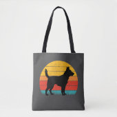 Dog Silhouette at Sunset Tote Bag (Voorkant)