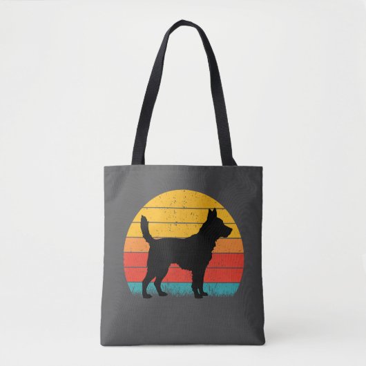 Dog Silhouette at Sunset Tote Bag (Voorkant)