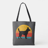 Dog Silhouette at Sunset Tote Bag (Achterkant)