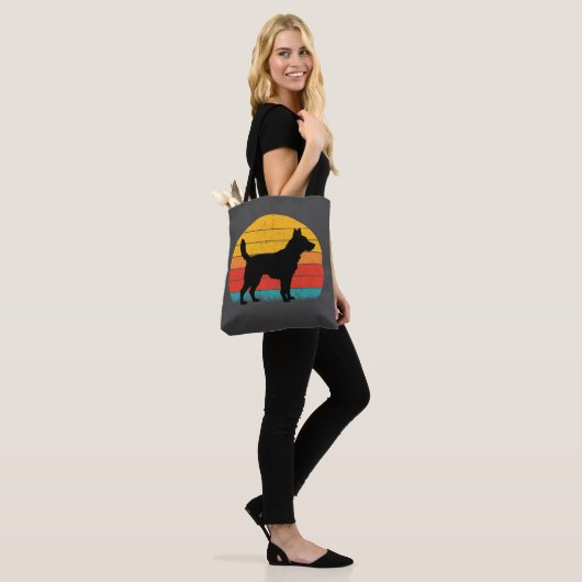 Dog Silhouette at Sunset Tote Bag (Op model)