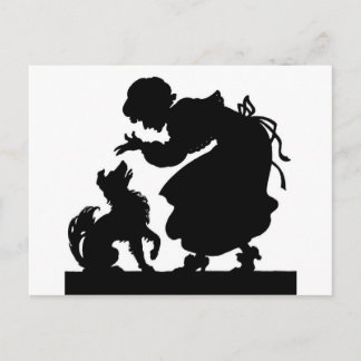 Dog Silhouette Briefkaart