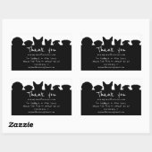 Dog Silhouette Groomer Dank u Rechthoekige Sticker (Vel)