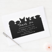 Dog Silhouette Groomer Dank u Rechthoekige Sticker (Envelop)