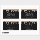 Dog Silhouette Groomer dank u rechthoekige stok Rechthoekige Sticker (Vel)
