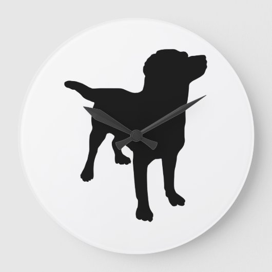 Dog Silhouette Grote Klok (Voorkant)
