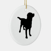 Dog Silhouette Keramisch Ornament (Rechts)