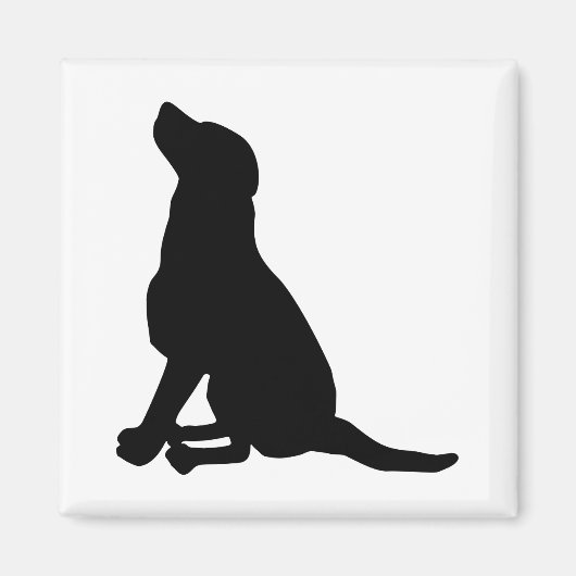Dog Silhouette Magneet (Voorkant)