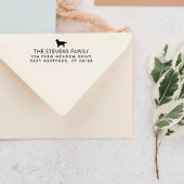 Dog Silhouette Name & Address Zelfinktende Stempel