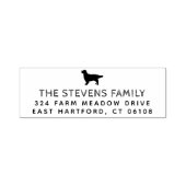 Dog Silhouette Name & Address Zelfinktende Stempel (Design)