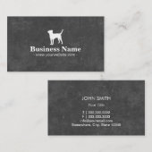 Dog Silhouette Pet Care Chalkboard Visitekaartje (Voorkant / Achterkant)