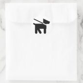 Dog Silhouette! Ronde Sticker (Tas)