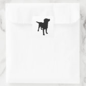 Dog Silhouette Vierkante Sticker (Tas)