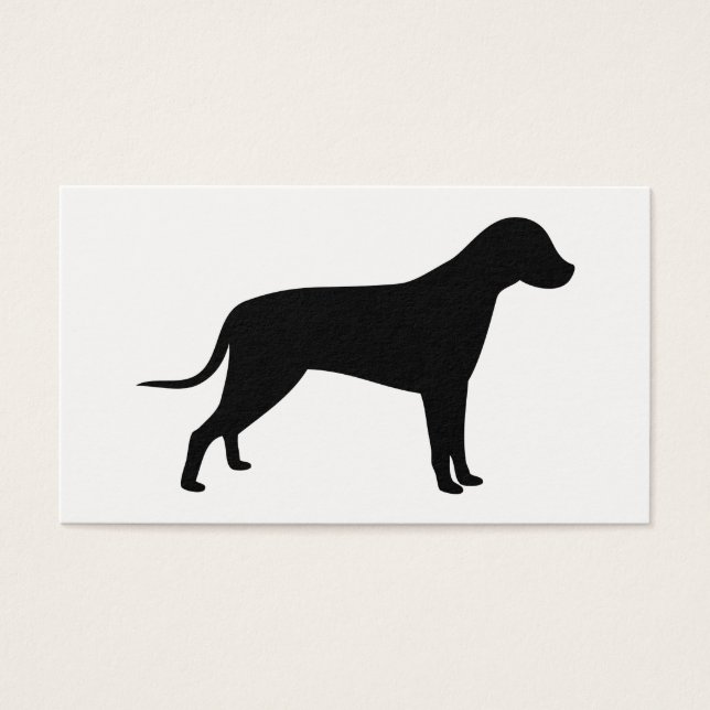 Dog Silhouette Visitekaartje (Voorkant)