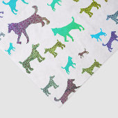 Dog Silhouette Weefpapier Tissuepapier (Detail)