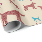 Dog Silhouette Wrapping Paper Cadeaupapier (Rol Hoek)