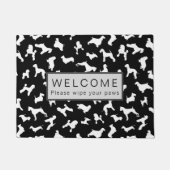 Dog Silhouettes Deuren Mat (Voorkant)