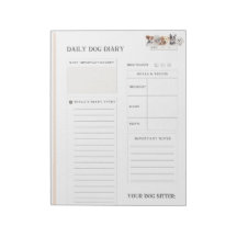 Dog Sitter Dagboek voor Dierenzaken