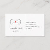 Dog Sitter | Dog Bone Icon Visitekaartje (Voorkant)