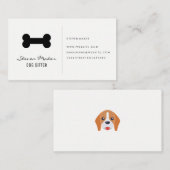 Dog Sitter | Dog Bone Icon Visitekaartje (Voorkant / Achterkant)