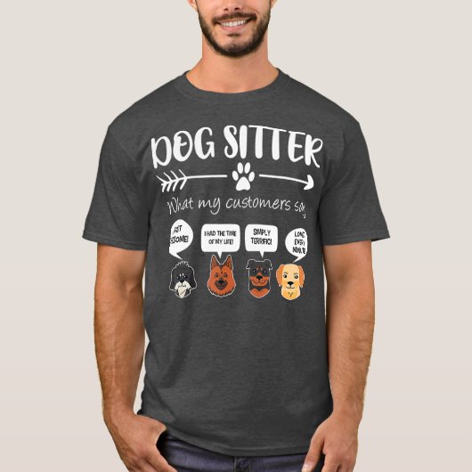 Dog Sitter  Dog Sitter Gift Funny Dog Faces T-shirt (Voorkant)