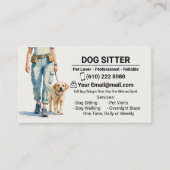 Dog Sitter Dog Walker Dog Walking Visitekaartje (Voorkant)