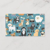 Dog Sitter Dog Walker Puppy Patroon Visitekaartje (Achterkant)