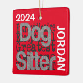 Dog Sitter Extraordinaire CUSTOM Keramisch Ornament (Links)