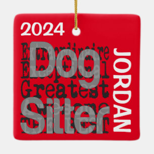 Dog Sitter Extraordinaire CUSTOM Keramisch Ornament