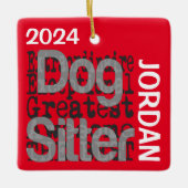 Dog Sitter Extraordinaire CUSTOM Keramisch Ornament (Voorkant)