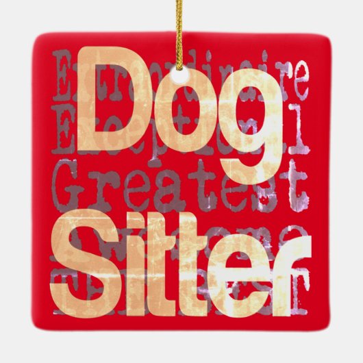 Dog Sitter Extraordinaire Keramisch Ornament (Achterkant)