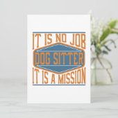 Dog Sitter - Het is geen baan, het is een missie Bedankkaart (Staand voorkant)