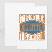 Dog Sitter - Het is geen baan, het is een missie Bedankkaart (Voorkant / Achterkant)