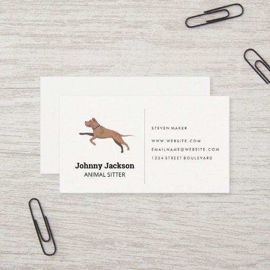 Dog Sitter | Hond aan de gang Visitekaartje (Voorkant / Achterkant in situ)