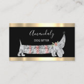 Dog Sitter Pet Mode Boutique Basset Silver Gray Visitekaartje (Voorkant)