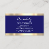 Dog Sitter Pet Mode Boutique Care Basset Navy Visitekaartje (Achterkant)