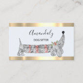 Dog Sitter Pet Mode Boutique Care Basset Silver Visitekaartje (Voorkant)