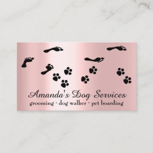 Dog Sitter Pet Services Grooming Paw Path Classy Visitekaartje