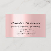 Dog Sitter Pet Services Grooming Paw Path Classy Visitekaartje (Achterkant)