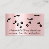 Dog Sitter Pet Services Grooming Paw Path Classy Visitekaartje (Voorkant)