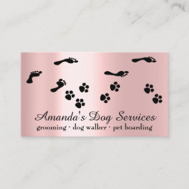 Dog Sitter Pet Services Grooming Paw Path Classy Visitekaartje