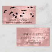 Dog Sitter Pet Services Grooming Pw Blush Visitekaartje (Voorkant / Achterkant)