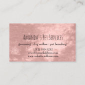 Dog Sitter Pet Services Grooming Pw Blush Visitekaartje (Achterkant)
