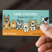 Dog Sitter Pet Zittende Cartoon Schattige gluren H Visitekaartje