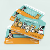 Dog Sitter Pet Zittende Cartoon Schattige gluren H Visitekaartje