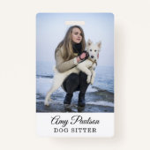 Dog Sitter Photo Pet Services Badge (Voorkant)