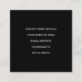 Dog Sitter Service Vierkante Visitekaartje (Achterkant)